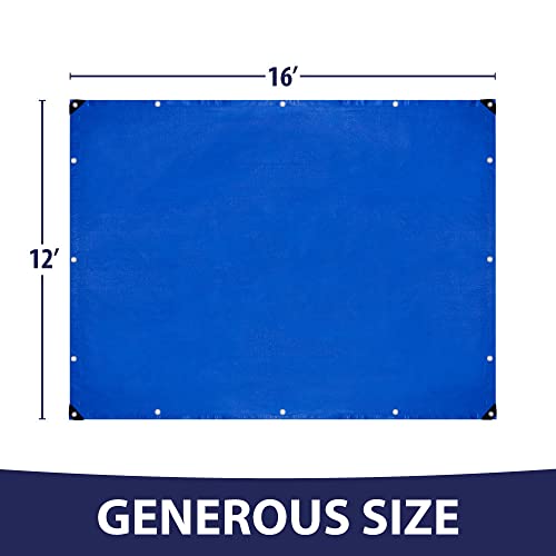 Rugged Rhino All Weather 100% Waterproof Heavy Duty Tarp, 2 Pack, 5 Mil UV Temperature Resistant Tarps, High Durability Multipurpose Cover, for Home Rugged Rhino