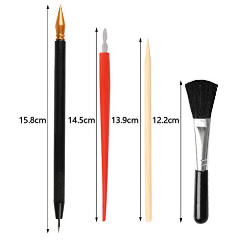 YOTINO 14 Pcs Scratch Art Tools Set, Scratch Sketch Art Painting with Bamboo Sticks Scraper Scratch Pen, Black Brush, Engraving Art Set for Adult YOTINO