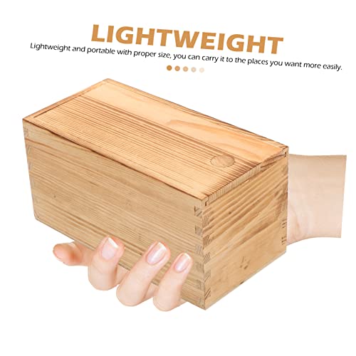 VILLCASE 3pcs Box Pull Out Wooden Box Wood Boxes for Crafts Kitchen Drawer Storage Organizer Wooden Boxes Unfinished Treasure Chest Wood Crates VILLCASE