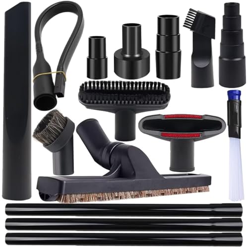 15 Pcs Universal Vacuum Attachments & Brushes for Shop Vac Accessories - 2 1/2" to 1 1/4" Hose Adapter for Shop Vac, 1 7/8" to 1" Vacuum Hose IN VACUUM