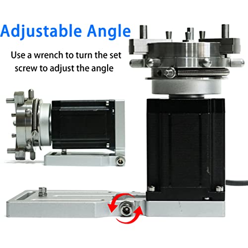 ComMarker 83mm Chuck Rotary Axis for Laser Marking Machine, Fiber Laser Engraver Attachment, Rotary Axis Perfect for Jewelry, Rings, Bracelets ComMarker