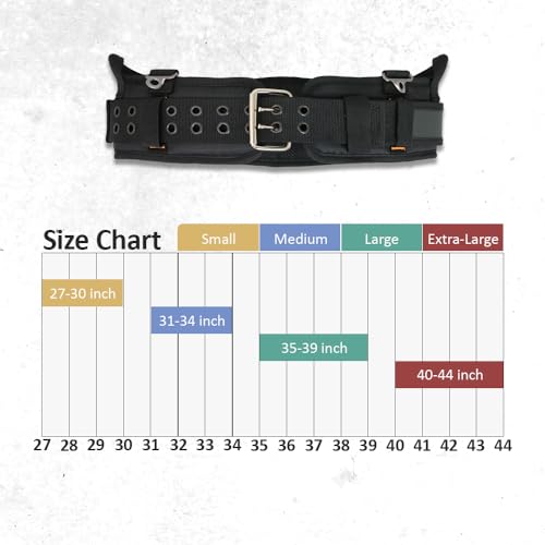 WOLF WTH2110 Heavy-Duty Ballistic Padded Tool Work Belt | Compatible w/Pouches, Holsters & 4-Point Suspenders | Body Waist Comfort Lightweight WOLF Industrial Products
