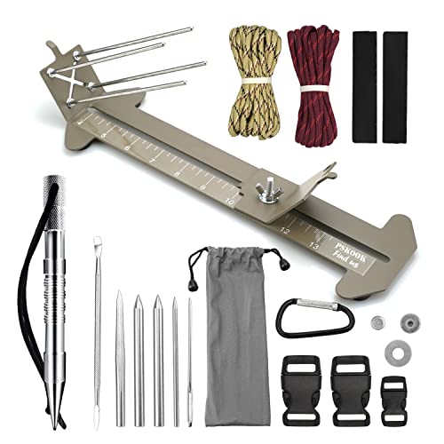PSKOOK Paracord Bracelet Jig Kit,Paracord Tool Kit Adjustable Length Weaving DIY Craft Maker Tool,Paracord Lacin Needles and Smoothing Tool 6 PSKOOK