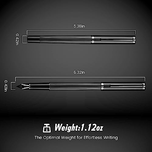 JINHAO Fountain Pen Fine Nib, Includes Ink Cartridges & Converter, Perfect Weight, Optimal Flow, No Skips WEERSHUN