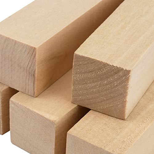KEILEOHO 20 Pack 4 x 1 x 1 Inch Basswood Carving Blocks, Soft Basswood for Wood Carving, Unfinished Basswood Carving Whittling Blocks Solid Wooden KEILEOHO