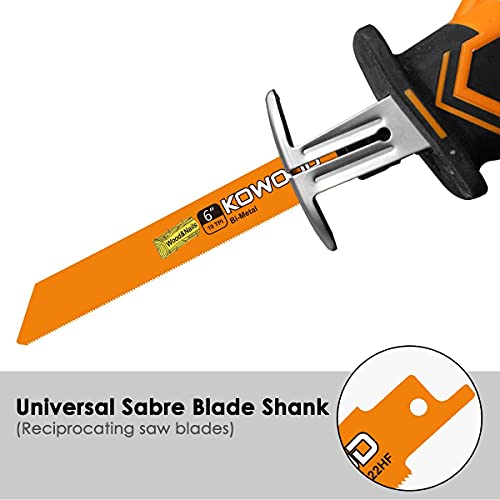 6-Inch Metal/Wood Saw Blades for Reciprocating/Sawzall Saws by KOWOOD for Dewalt,Bosch, Black & Decker, Makita, 6 PCS KOWOOD
