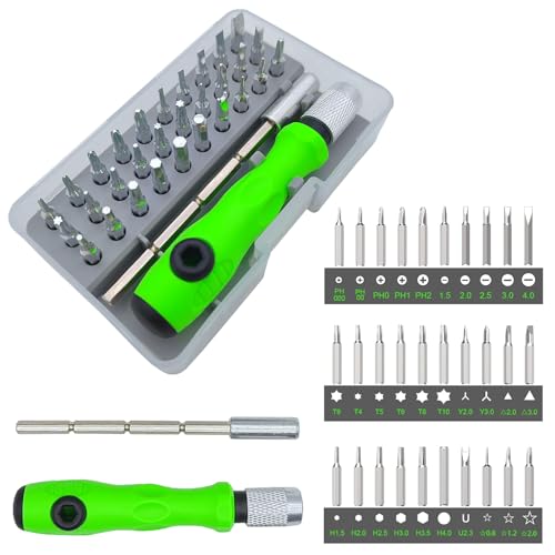 SOWINOS Mini Screwdriver Set, Small Screwdriver Set, 30 Precision Screwdrivers Bit Including Torx Triangle Heads and a Case, Repair Tools Kit for SOWINOS