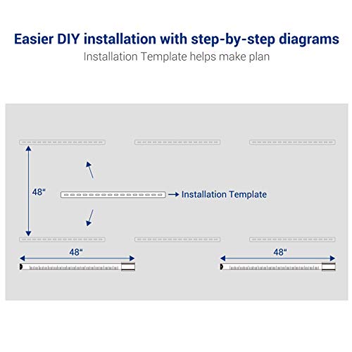 FLEXIMOUNTS 4x8 Overhead Garage Storage Rack, Adjustable Garage Storage Organization Systerm, Heavy Duty Metal Garage Ceiling Storage Racks, 600lbs FLEXIMOUNTS