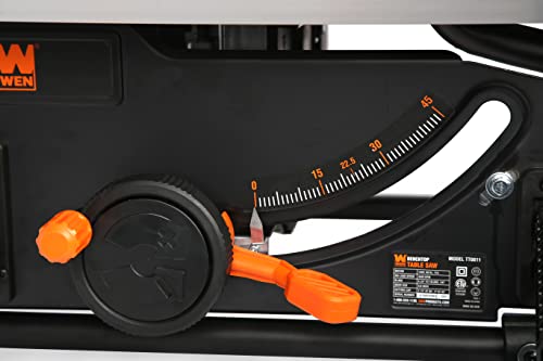 WEN TT0811 11-Amp 8.25-Inch Compact Benchtop Jobsite Table Saw, Black WEN