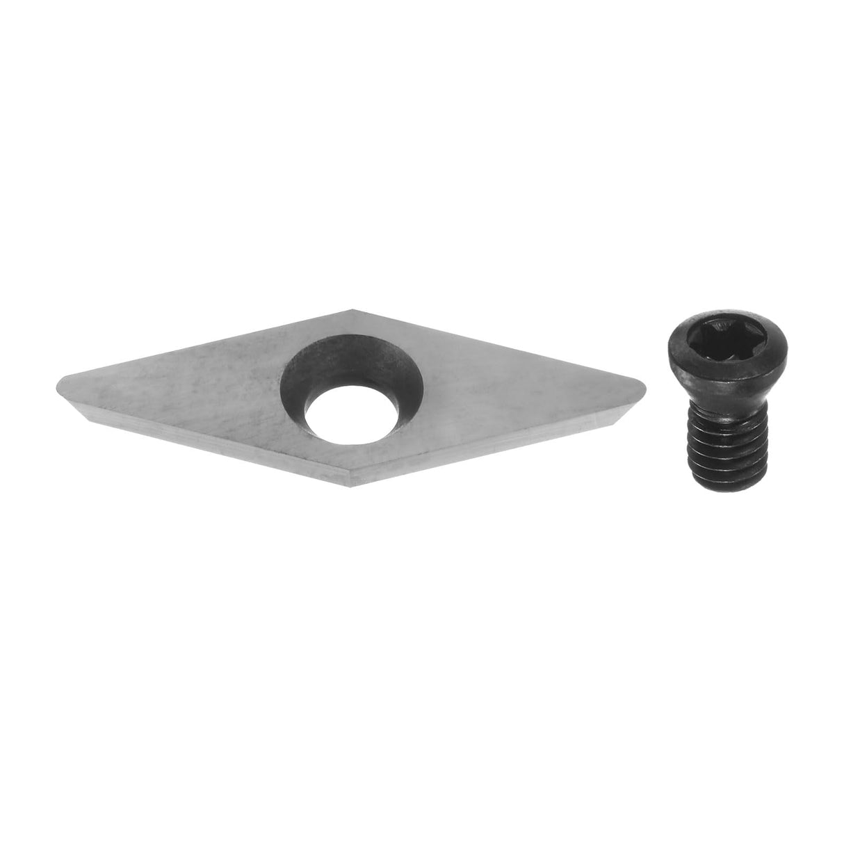 HARFINGTON 15mmx28mm Diamond Tungsten Carbide Replacement Cutter Inserts VEMN160208 Cutter Knives a Screw with Radius Point for DIY Wood Lathe HARFINGTON