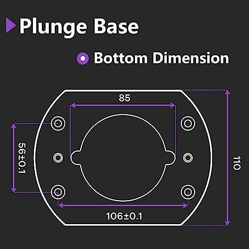 Dobetter Plunge Router Base For Compact Router, Aluminum Plunge Router Bracket Compatible with 65mm Diameter Palm Router-DBPB700 Dobetter