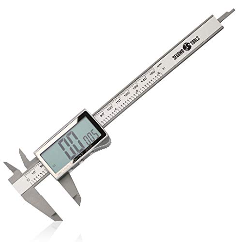Segomo Basics 6 Inch Electronic Digital Calipers: Inch, Fractions, Millimeter Conversion | Digital Caliper Measuring Tool | Calipers Measuring Tool | Segomo Tools