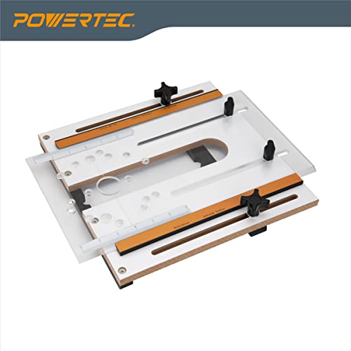 POWERTEC 71399 Router Fluting Jig, Router Jig for Precise Flutes, Router Table Accessories POWERTEC