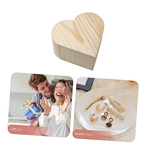 ARTIBETTER Box wooden DIY wooden unfinished wedding ring holder earrings wood ring holder kids jewelry organizer unfinished wooden puzzle toys kid ARTIBETTER