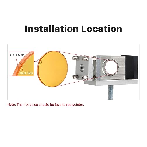 Cloudray Beam Combiner Set 20mm ZnSe Laser Beam Combiner + Mount for CO2 Laser Engraving Cutting Machine(D20) Cloudray