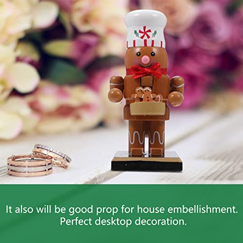 CIMAXIC 1Pc Christmas Nutcracker Wooden Gingerbread Chef Nutcracker Wooden Nutcracker Ornament Wooden Christmas Decoration Wooden Puppet Ornament CIMAXIC
