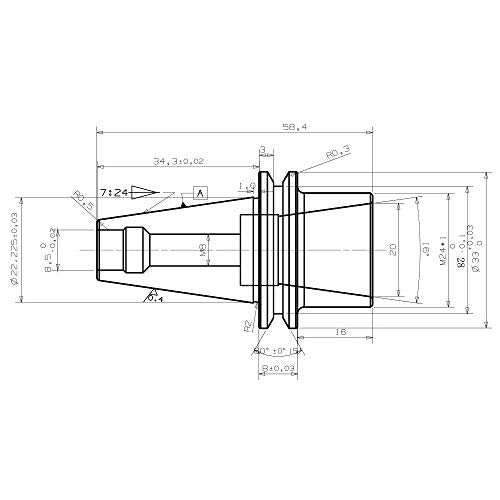 HOZLY ISO20 ER20 35L Collet Chuck G2.5 30.000RPM CNC Mill Spindle Holder HOZLY