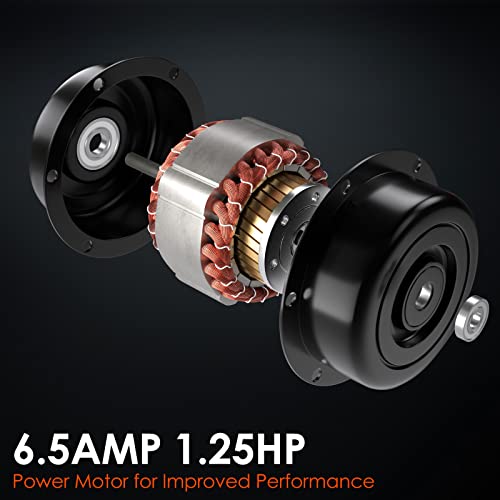 THINKWORK Compact Router, 6.5-Amp 1.25 HP Compact Wood Palm Router Tool, 6 Variable Speeds Wood Trimmer with 15 Pieces 1/4" Router Bits Set, THINKWORK