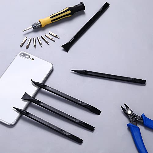 9 Pieces Plastic Scraper Tool Carbon Fiber Multi-Purpose Scraper Scratch Free Cleaning Scraper Tool for Tight Spaces and Gaps, Stickers/Food/Paint Abeillo