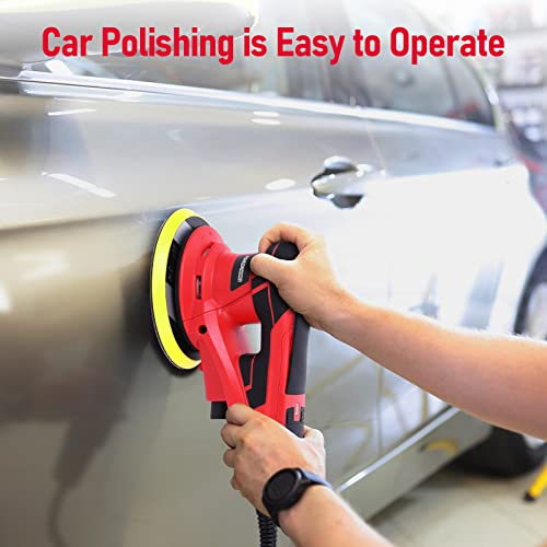 Electric Random Orbital Sander,PioneerWorks Brushless Motor,Powerful 350W & Low Vibration,10000 RPM,6-Inch For Woodworking, Polishing,Carpentry PioneerWorks