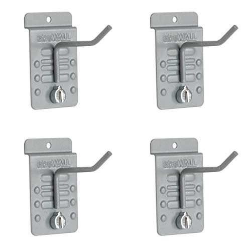 StoreWALL 2.5" Heavy Duty Slatwall Single Hook (Pack of 4) StoreWALL