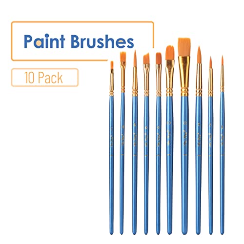 Mr. Pen- Paint Brushes, 10pc, Paint Brushes for Acrylic Painting, Art Brushes, Drawing and Art Supplies, Paint Brush, Acrylic Paint Brushes, Paint Mr. Pen