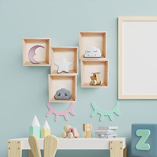 8 Pack Unfinished Wooden Box, 6 x 6 Inch Square Rustic Small Wooden Box Craft Organizer Container Box for Storage, Home Decor, Art Collectibles, Aweyka