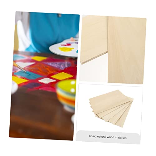 KALLORY 5pcs Board Basswood Carving Blocks Nativity Craft Blank Wood Slices Plywood for Engraving Unfinished Wood Blocks Plywood Squares Wood Veneer KALLORY