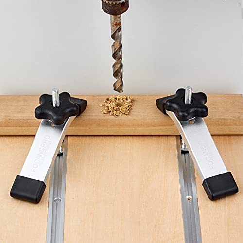FOCANDPRO T Track Hold Down Clamps- Double-Cut Profile Aluminum T-Track Clamps 6-3/8" L X 1-1/4"W -Woodworking and Clamps-Fine Sandblast Anodized FOCANDPRO