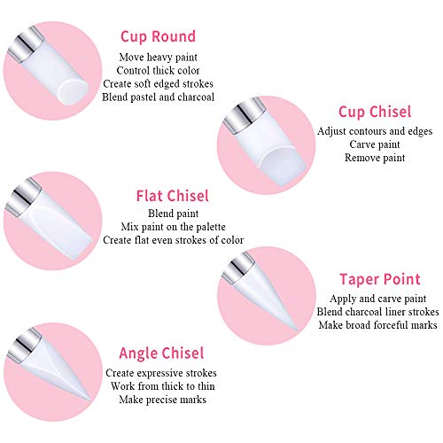 AUOCATTAIL Nail Art Design Tools 15pcs Painting Brushes Set with 5pcs 2-way Dotting Pens & A Gold-rimmed Resin Palette Nail Art Brushes Kits Nail Art AUOCATTAIL