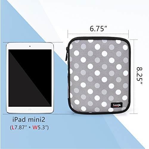 LUXJA Carrying Bag Compatible with Cricut Pen Set and Basic Tool Set, Double-layer Organizer Compatible with Cricut Accessories (Bag Only), Gray Dots LUXJA