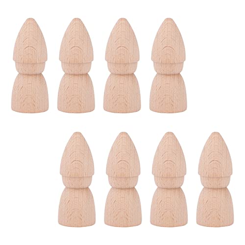 PH PandaHall 8 Packs 2.7" Wooden Peg Natural Wood Decorative Peg Wooden Figures People Bodies Assorted Wooden People Shapes for DIY Arts Crafts PH PandaHall
