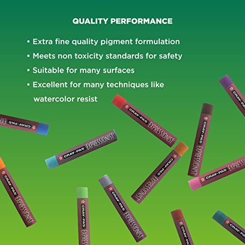 SAKURA Cray-Pas Expressionist Oil Pastel Set - Soft Oil Pastels for Artists - 25 Colors SAKURA