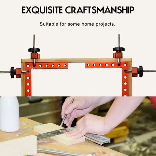 90 Degree Cabinet Clamp, 5.5" x 5.5"(14 x 14cm) Aluminum Alloy Right Angle square Corner Clamps for Woodworking Tools, Drawers, Picture Frame (2pack) SOSERIVD