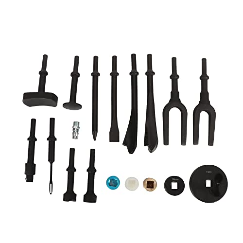 MYOYAY Air Hammer with 16-Piece Tool plus Set,Multi-functional Pneumatic Hammer,Air Hammer Piece Chisel Set MYOYAY