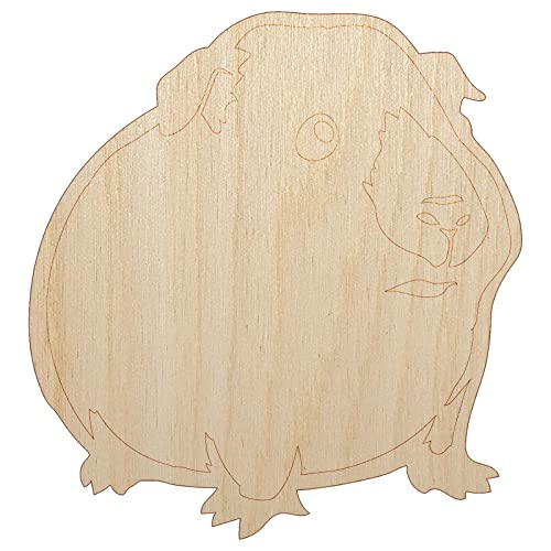 Sweet Himalayan Guinea Pig Unfinished Wood Shape Piece Cutout for DIY Craft Projects - 1/4 Inch Thick - 6.25 Inch Size Sniggle Sloth