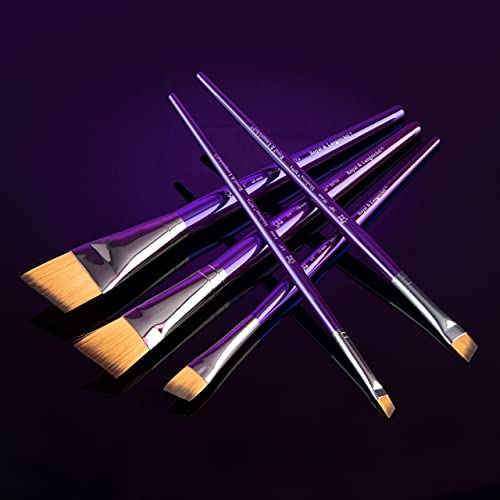 Royal & Langnickel Moderna Angular Brush Set for All Painting Mediums, 5pc Royal & Langnickel