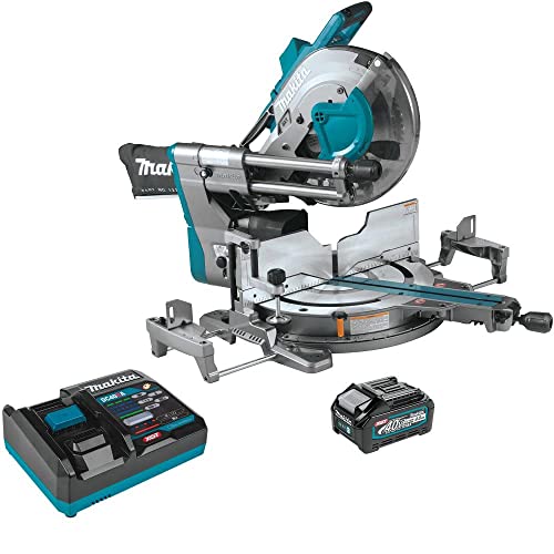 Makita GSL04M1 40V max XGT Brushless Lithium-Ion 12 in. Cordless AWS Capable Dual-Bevel Sliding Compound Miter Saw Kit (4 Ah) Makita