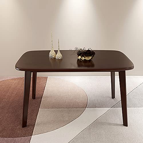 WoodShine Mid Century Modern Real Solid Wood Dining Table,Working Desk,Walnut,47inch WoodShine