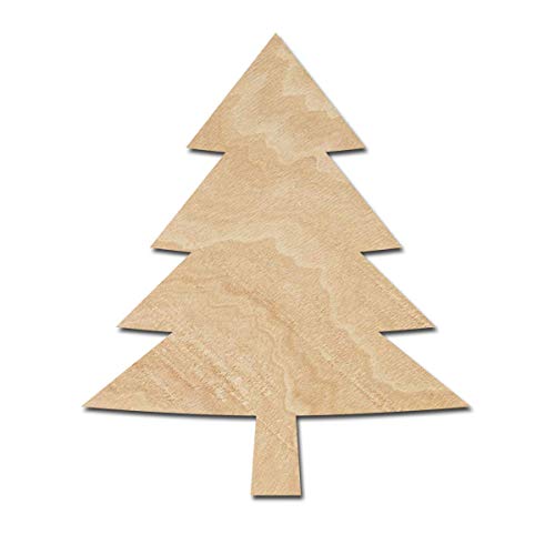 Pine Tree Wooden Cutouts for crafts, Laser Cut Wood Shapes 5mm thick Baltic Birch Wood, Multiple Sizes Available Elliefont Styles