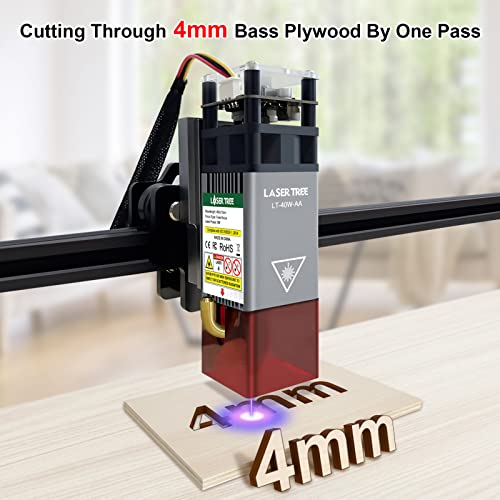 LASER TREE 40W Laser Module, 5W Optical Output Power Laser Cutter Module w/Metal Air Assist, Compatible with Laser Engraver Laser Cutter Machines LASER TREE