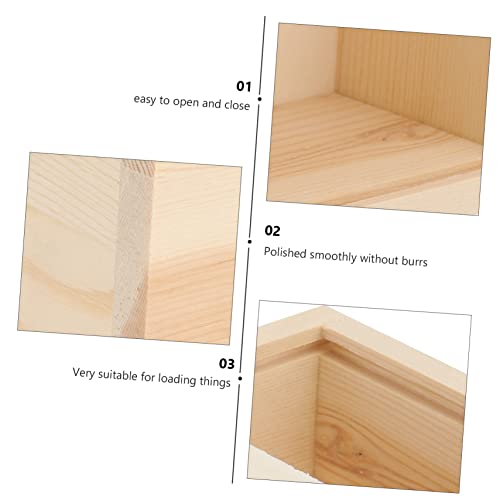 NOLITOY 6 Pcs small wooden box wood decor Unfinished Wooden Treasure Chest unfinished wood organizer plain Jewelry Collection Case Creative Jewelry NOLITOY