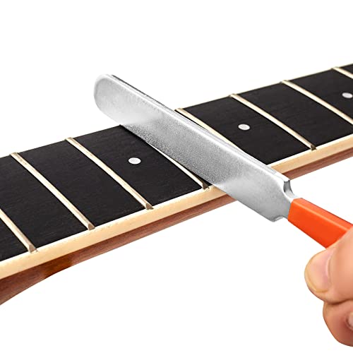 Frautron Guitar Luthier Tool Kit Includes 16 Inch Guitar Fret Leveling Sanding Beam Fret Leveler, Fret Crowning File, Fret Rocker, Guitar Neck Frautron