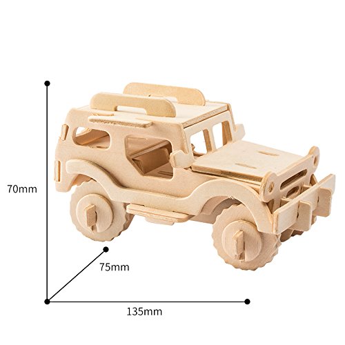 3D Puzzle Wooden Model Toy Kit Vehicle Bulid Car 38-Pieces PONTE COLLECTION