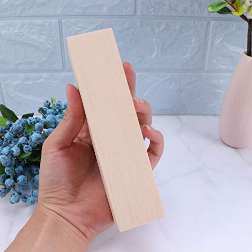 Artibetter Building Blocks Basswood Carving Block Rectangular Wood Block Unfinished Wood Piece for DIY Crafts Projects Building Bricks ARTIBETTER