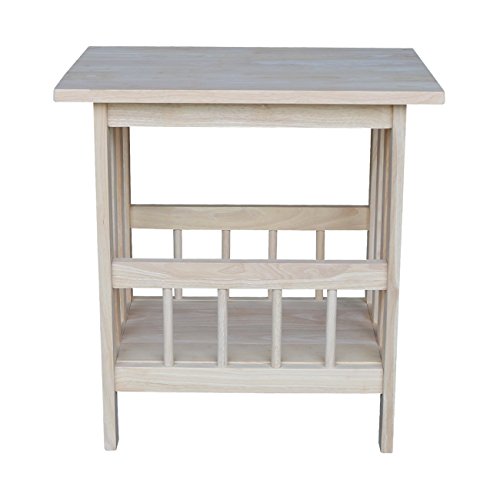 International Concepts Mission Magazine End Table, Unfinished IC International Concepts