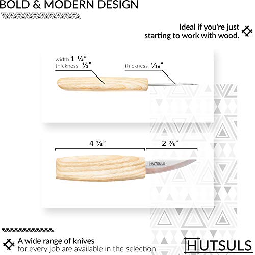 Hutsuls Wood Whittling Knife for Beginners - Razor Sharp Wood Carving Knife in a Beautifully Designed Gift Box, Sloyd Woodworking Knife for Men, Hutsuls