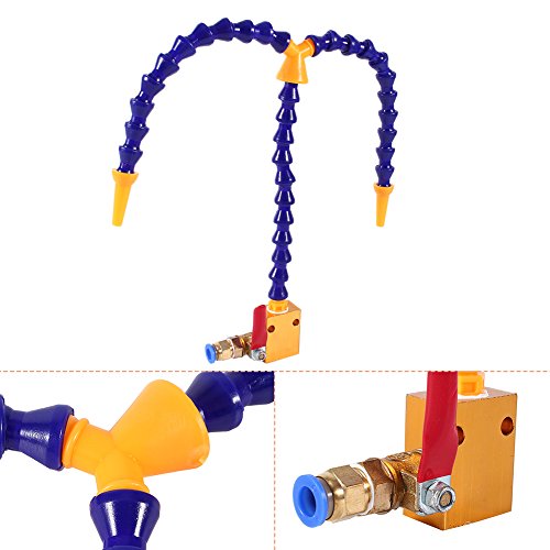 Walfront Bidirection Mist Coolant Lubrication Spray System for 8mm Air Pipe CNC Lathe Mill Drill Carving Machine Walfront