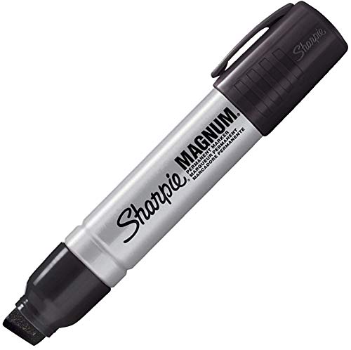 Sharpie Pro Magnum Professional Permanent Marker, Oversized Chisel Tip, Black Ink, Pack of 4 SHARPIE