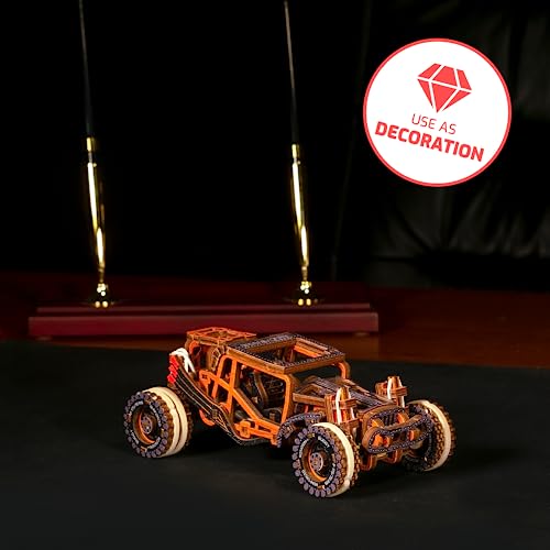 WOODEN.CITY Car Puzzle Model Dune Buggy for Adults - Model Car Kits 3D Wooden Puzzles for Adults - Car Model Kit 3D Puzzle - Model Cars to Build for WOODEN.CITY